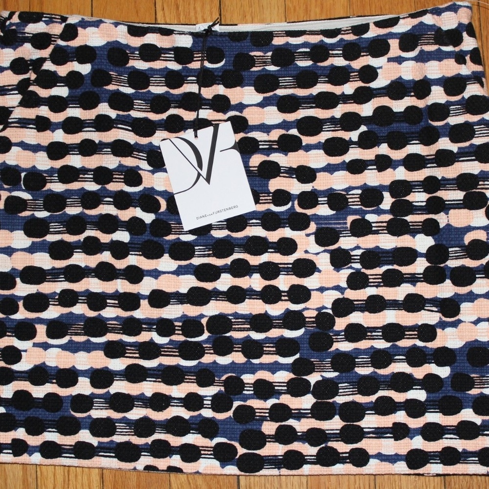 DIANEvonFURSTENBERG NELLY RACING TWEED PEACH SKIRT